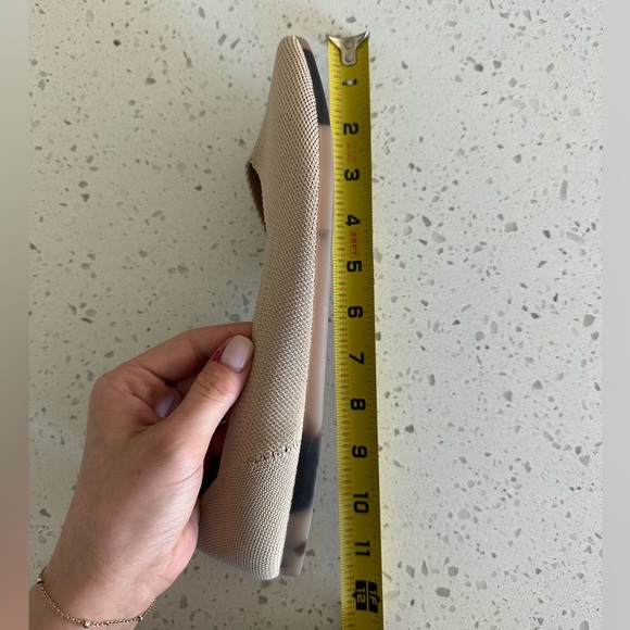 Rothy’s The Point Flats Women’s 8 Ecru Beige Machine Washable Eco Knit Shoes EUC - Picture 13 of 13